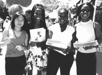 Foothill students Yulianty, Kadidia, Astou and Emma