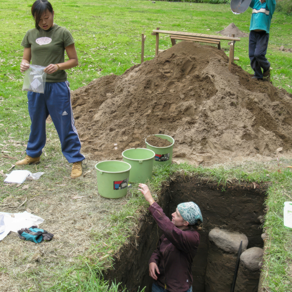 Student practicing Archaeology