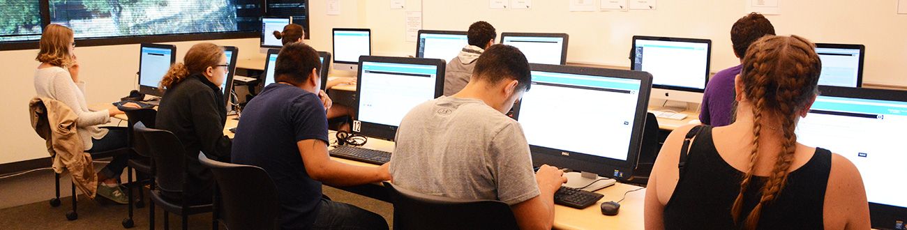 a group of students at computers