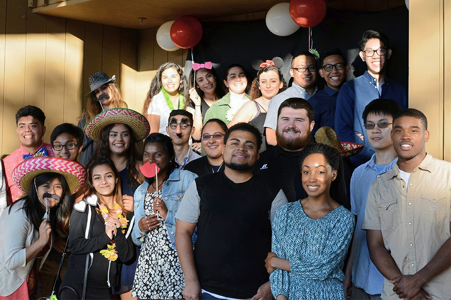 Students posing for picture