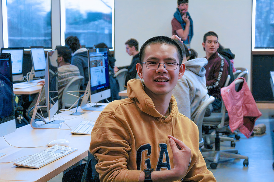 Studens in a lab