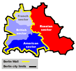 Map of Berlin wall sectors