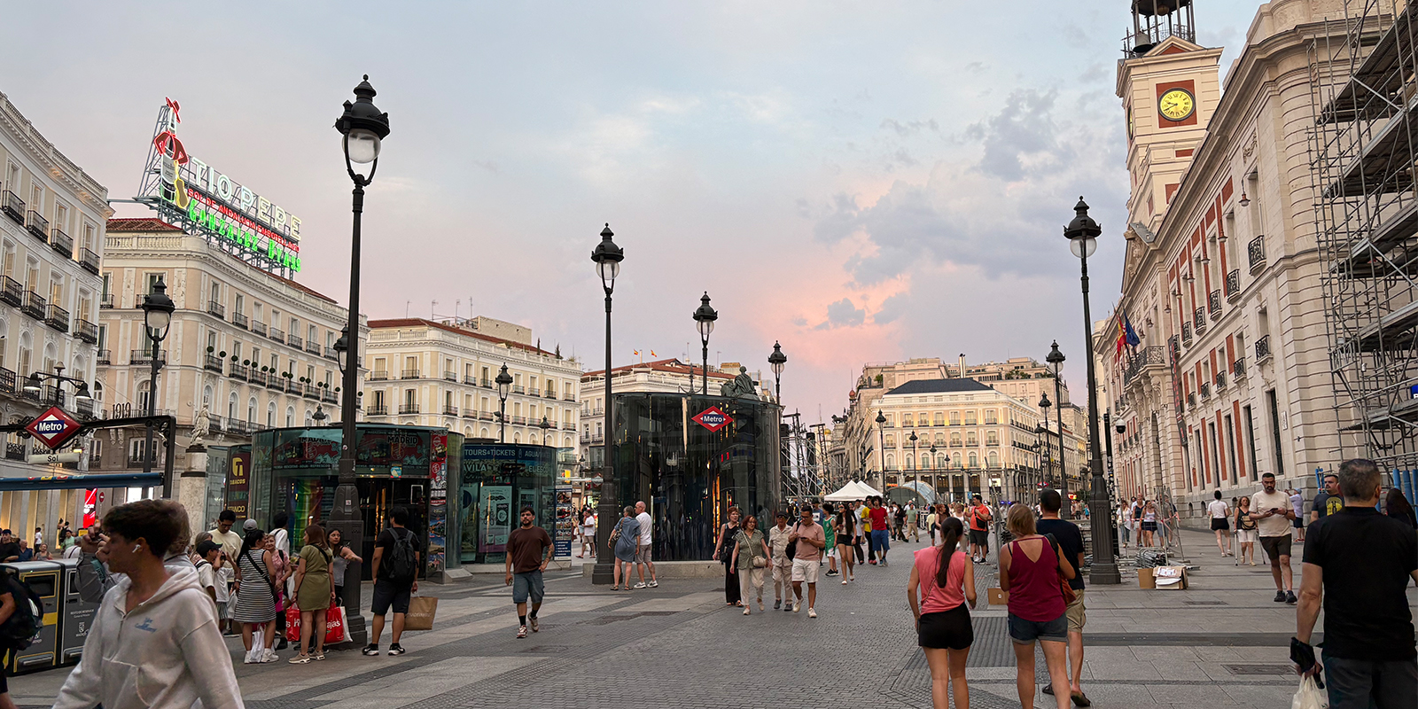 A vibrant panoramic city view