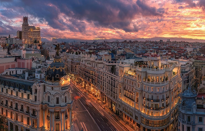 Madrid, Spain city building landscape