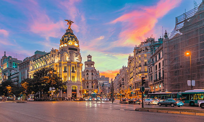 Madrid, Spain city building landscape