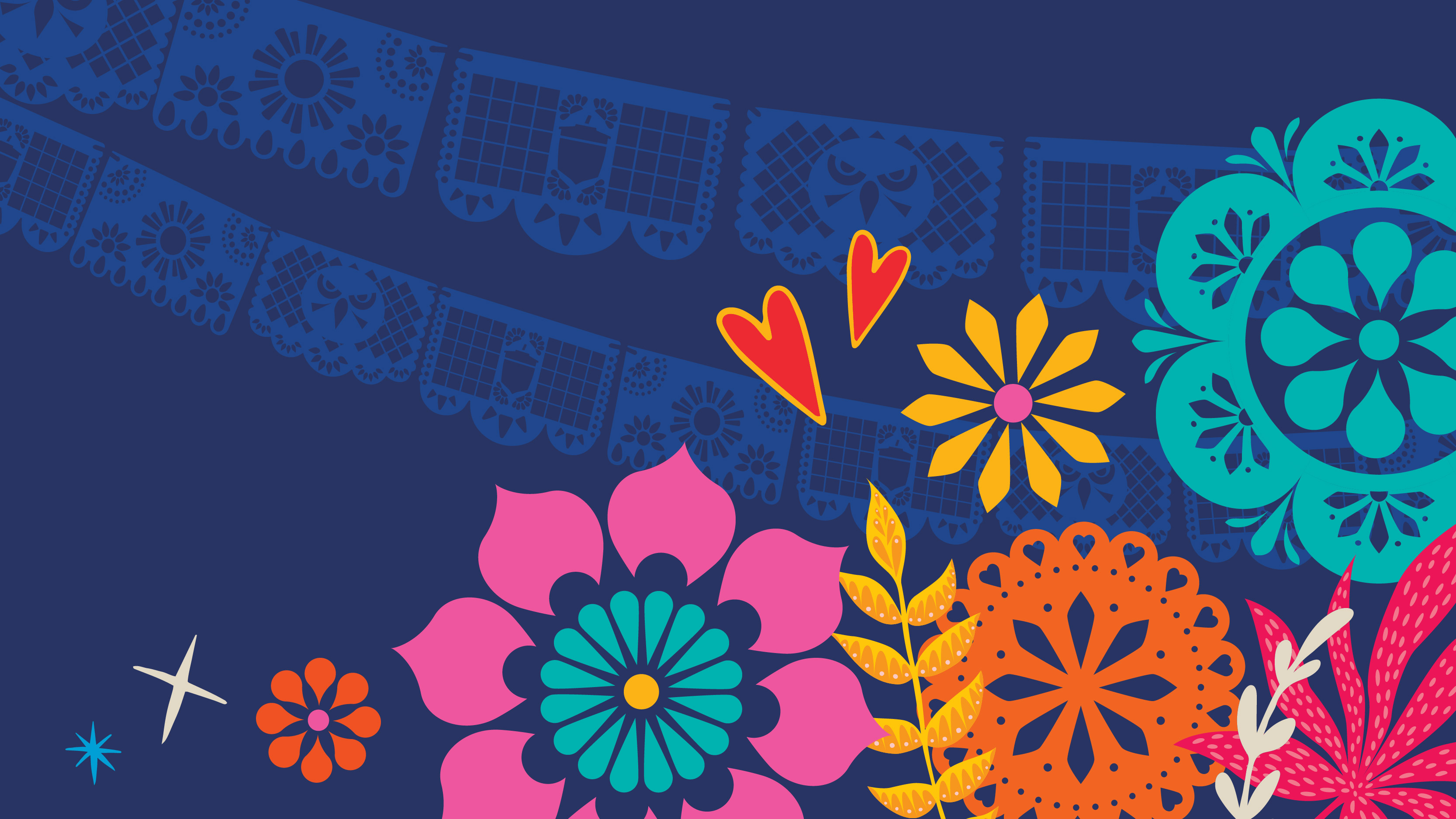 Latine Heritage Month promotional graphic - decorative image