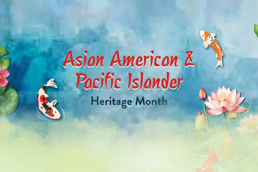 Students celebrating Asian American and Pacific Islander Heritage Month at Foothill College
