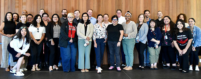 Large group of faculty and staff with 7 new tenure track facutly
