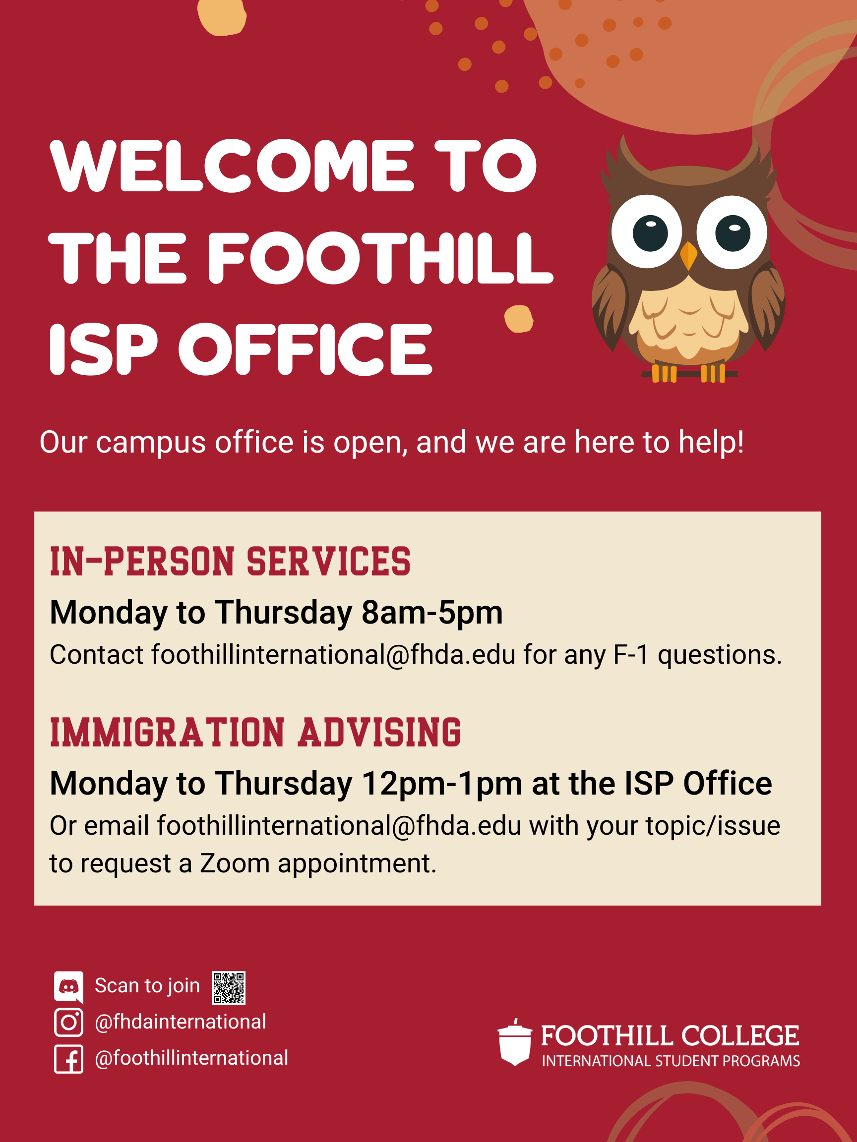 ISP F23 Office Hours