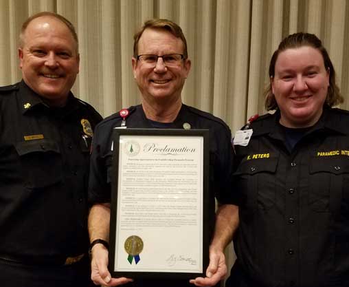 On Feb. 12, the Palo Alto City Council adopted a proclamation expressing appreciation to the 
Emergency Medical Services Program.