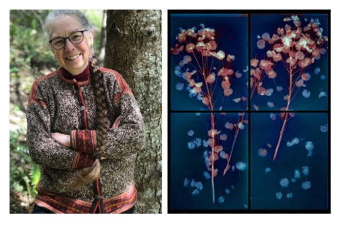 Collage of Kate Jordahl and her Retirement Exhibition