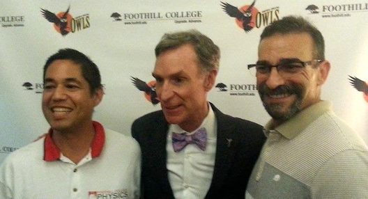 With Frank and Bill Nye.