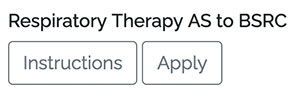 Respiratory Therapy AS to BS apply button