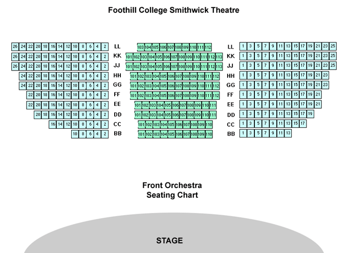 Front seating chart